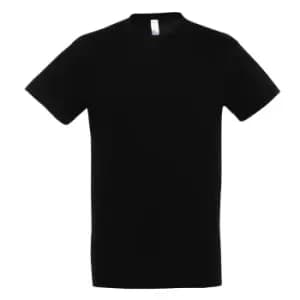 Image of SOLS Mens Regent Short Sleeve T-Shirt (4XL) (Deep Black)