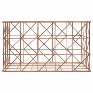 Image of Vertex Rectangular Wire Basket Small, Copper