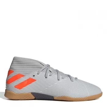 Image of adidas Nemeziz Childrens Indoor Football Trainers - Grey/Orang/Whit