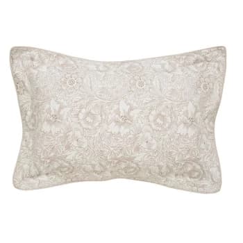 Image of Morris and Co Pure Poppy Oxford Pillowcase - ECRU