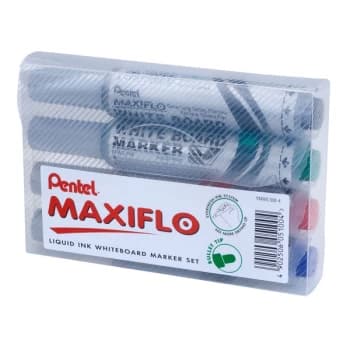 Image of Pentel YMWL5M-4 Whiteboard Bullet Tip Markers - Assorted (4)