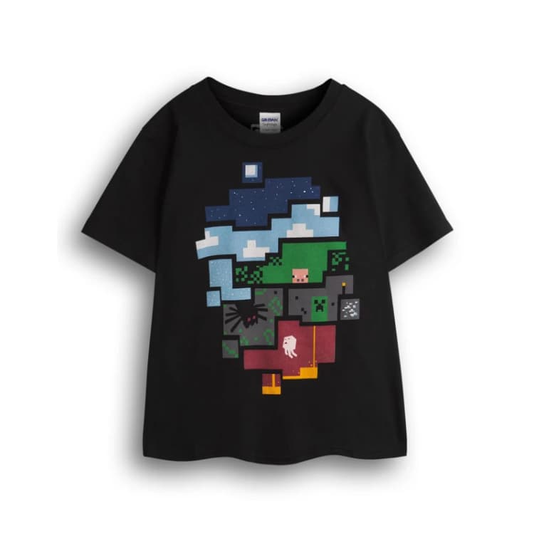 Image of Minecraft Short Sleeved T-Shirt Black