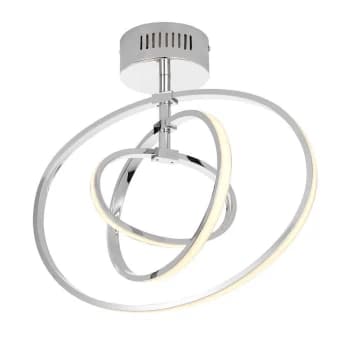 Image of Avali LED Semi Flush Light Chrome Plate & White Acrylic