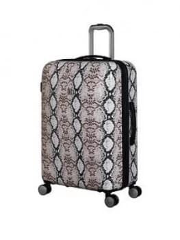 Image of IT Luggage Sheen Medium Snake Print Suitcase