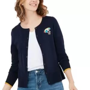 Image of Joules Womens Louisa Luxe Button Up Embroidered Cardigan UK 10- Bust 35', (89cm)