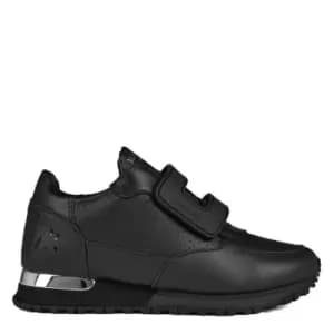 Image of MALLET Unisex Juniors Popham Strap Sneakers - Black