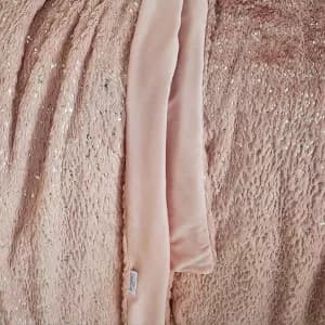 Image of By Caprice Vivian Sparkle Faux Fur Throw - Blush