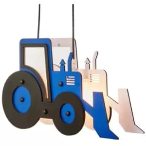 Image of Glow Tractor Ceiling Pendant Children's Lighting - Blue, Black - Litecraft