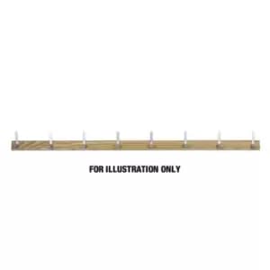 Image of Slingsby Club/Evolve Range Coat Rail Wood 2000MM Wide x 25 Deep With 10 Hooks