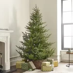 Image of Kaemingk Everlands - The Winter Workshop - 7ft / 210cm Englemanns Spruce Artificial Christmas Tree - pvc/pe Mixed Needles with 2194 Hand Crafted
