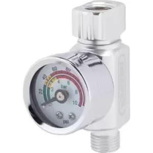 Image of Draper 1/4" BSP On Gun Air Regulator and Gauge 140psi