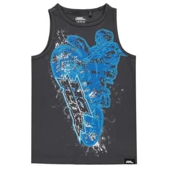 Image of No Fear Graphic Vest Junior Boys - Blue Graffitti