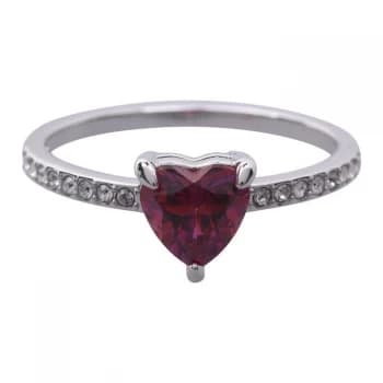 Image of Swarovski One Heart Ring - Silver