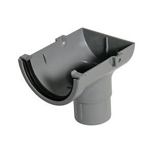 Image of FloPlast ROM2G Miniflo Gutter Stopend Outlet - Grey
