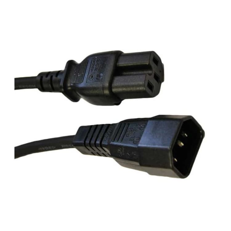 Image of FDL 2M IEC MAINS EXT. CABLE - IEC C14 PLUG TO C15 (HOT) SOCKET