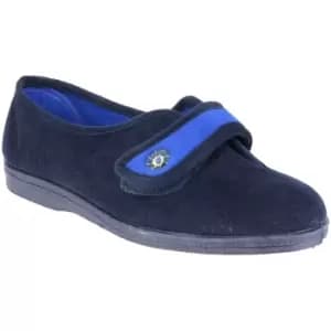 Image of Mirak Andrea Touch Fastening Slipper / Womens Slippers / Ladies Slippers (9 UK) (Navy)