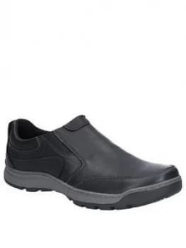 Image of Hush Puppies Jasper Slip On Shoes - Black, Size 12, Men