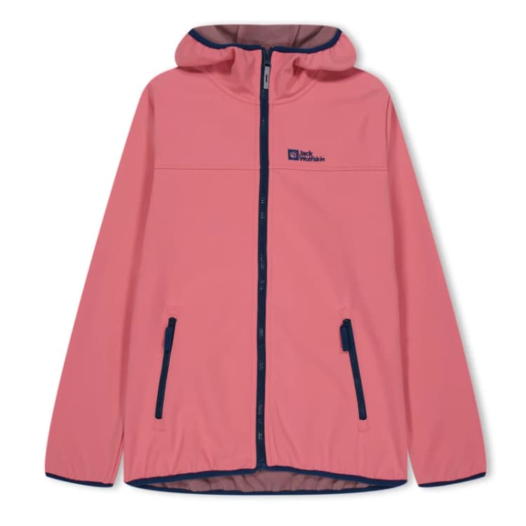Image of Jack Wolfskin Unisex Kids Fourwinds Weather-Resistant Softshell Jacket Pink unisex 5-6 (116)