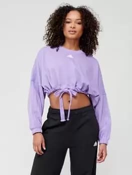 Image of adidas Sportswear Dance Sweat - Violet, Violet, Size S, Women
