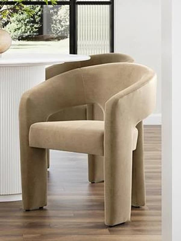 Image of Isolde Velvet Sculptural Dining Chair