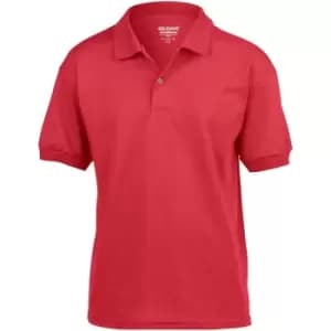 Image of Gildan DryBlend Childrens Unisex Jersey Polo Shirt (L) (Red)