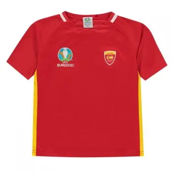 Image of UEFA Euro 2020 Spain Polyester T Shirt Junior - Red