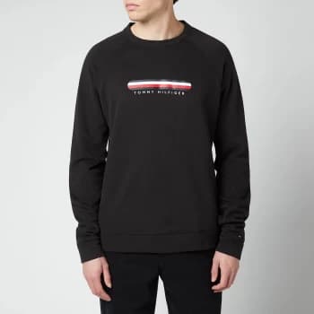 Image of Tommy Hilfiger Mens Centre Logo Track Top - Black - M