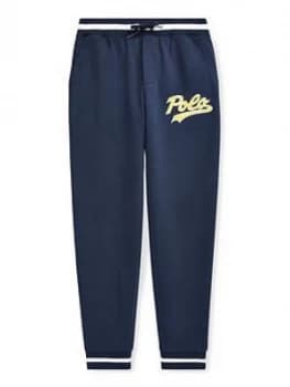 Image of Ralph Lauren Boys Polo Cuffed Joggers - Navy, Size 2 Years