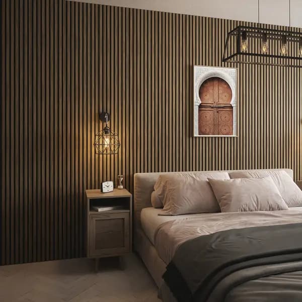Image of Kraus Acoustic Panel 2400 x 572.5 x 19mm Maple Stripe - 3 Panel Pack