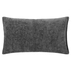 Image of Buxton Rectangular Cushion Charcoal / 30 x 50cm / Polyester Filled