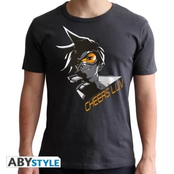 Image of Overwatch - Tracer Mens Large T-Shirt - Grey