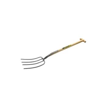 Image of 4711043210 Premier Strapped Manure Fork 32' Wooden Handle T - Bulldog