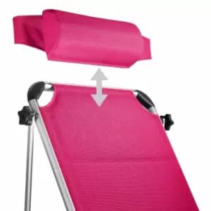 Image of Tectake Sun Lounger Lorella Pink