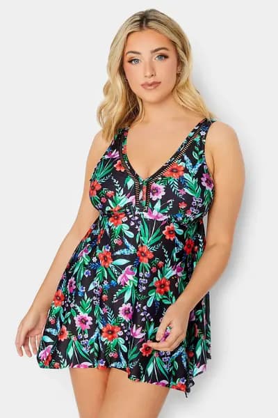 Image of Yours Tankini Top Black