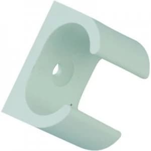 Image of Wickes Oval Conduit Clip - White 16mm Pack of 5