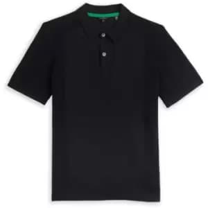 Image of Ted Baker Bump Knitted Polo Shirt - Blue