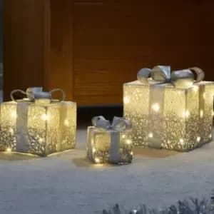 Image of Marco Paul - 3pc LED Christmas Presents Lighting (Silver)