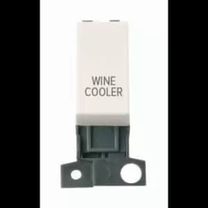 Image of Click Scolmore MiniGrid 13A Double-Pole Wine Cooler Switch Polar White - MD018PW-WC