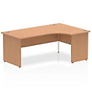 Image of Impulse Panel End 1800 Right Hand Crescent Desk Oak