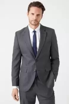 Image of Mens Tailored Fit Charcoal Herringbone Suit Jacket