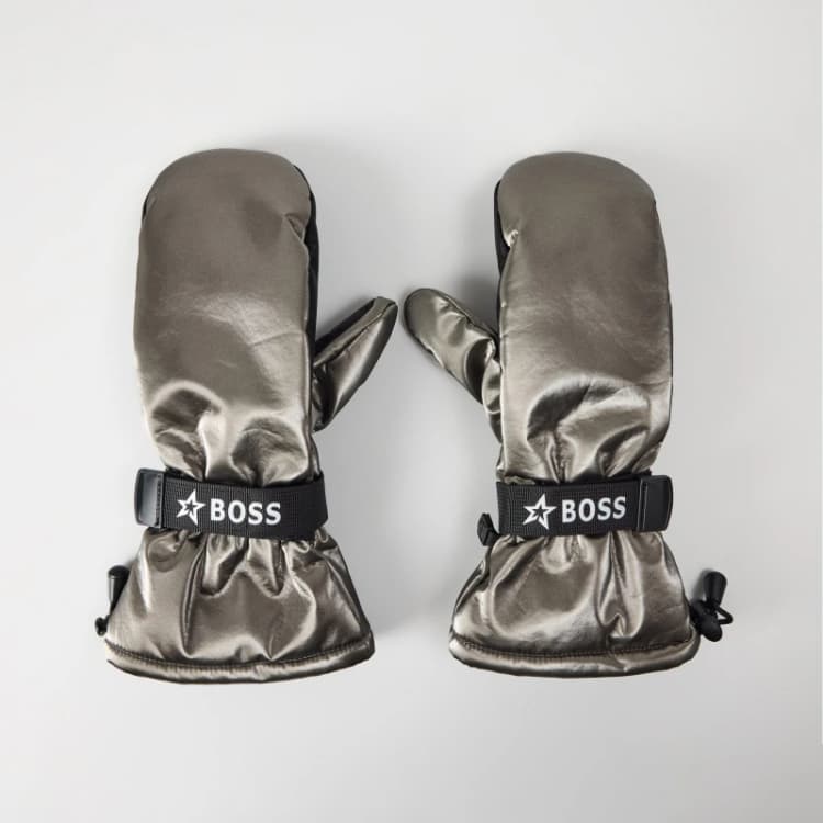 Image of Boss Mens Insulated Waterproof Ergonomic Ski Gloves Grey male S