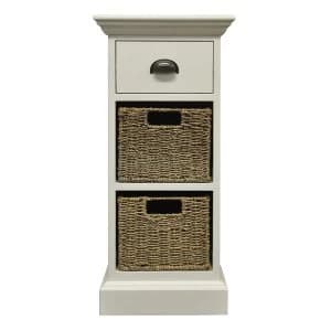 Image of Robert Dyas Tocino Ready Assembled 1-Drawer 2-Basket Wooden Storage Unit