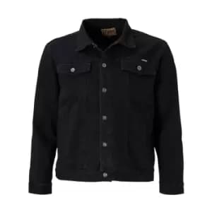 Image of Duke Mens Kingsize Western Trucker Style Denim Jacket (1XL) (Black)