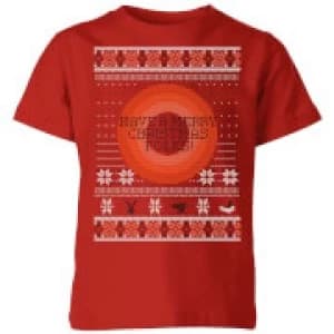 Image of Looney Tunes Knit Kids Christmas T-Shirt - Red - 9-10 Years