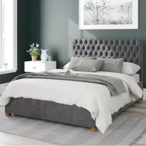 Image of Monroe Firenze Velour Ottoman Bed Frame Charcoal