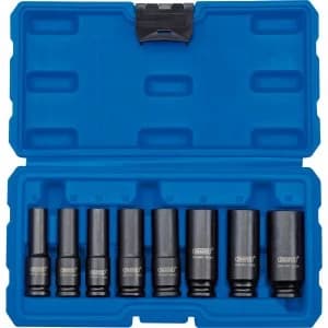 Image of Draper 8 Piece 3/8" Drive Deep Impact Hex Socket Set Metric 3/8"