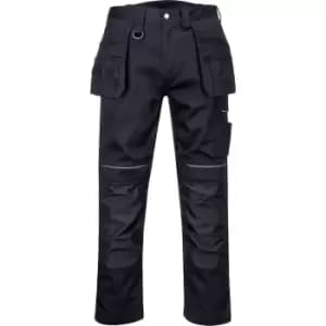 Image of Portwest PW34 Hi Vis Work Trousers Black 30" 31"