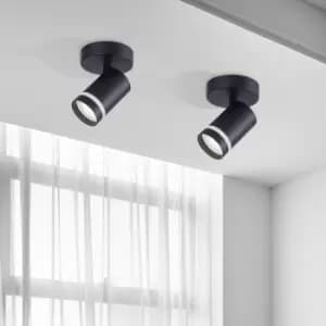 Image of 1 Light GU10 Modern Spotlight Black