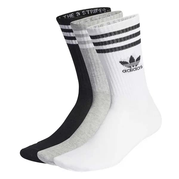 Image of Adidas Originals Mid Cut 3er Pack, White/grey/black Male