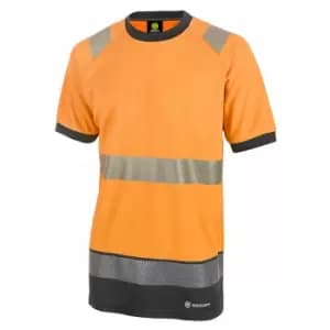 Image of Hivis two tone s/s t shirt or/blk 3XL - Orange / Black - Orange / Black - Beeswift